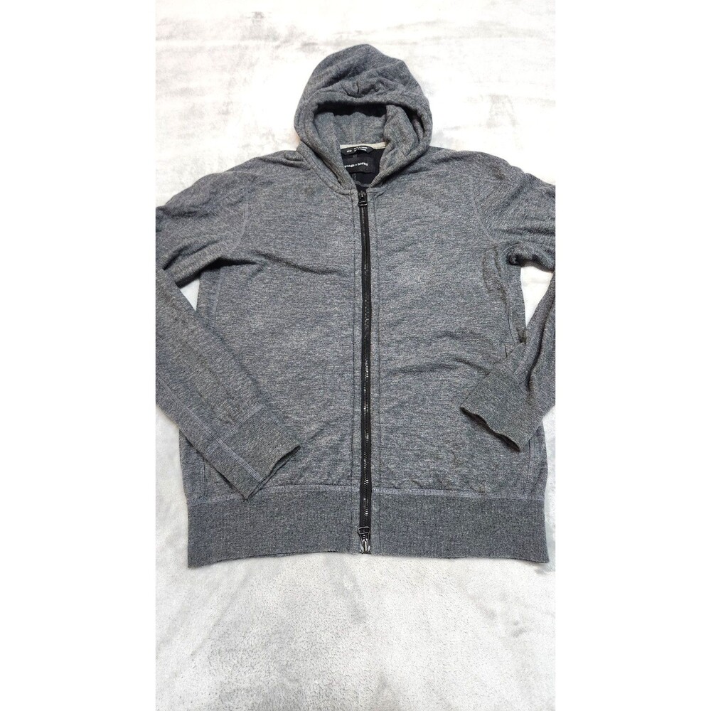 Wings + Horns Men's Small Gray Full Zip Hoodie Jacket